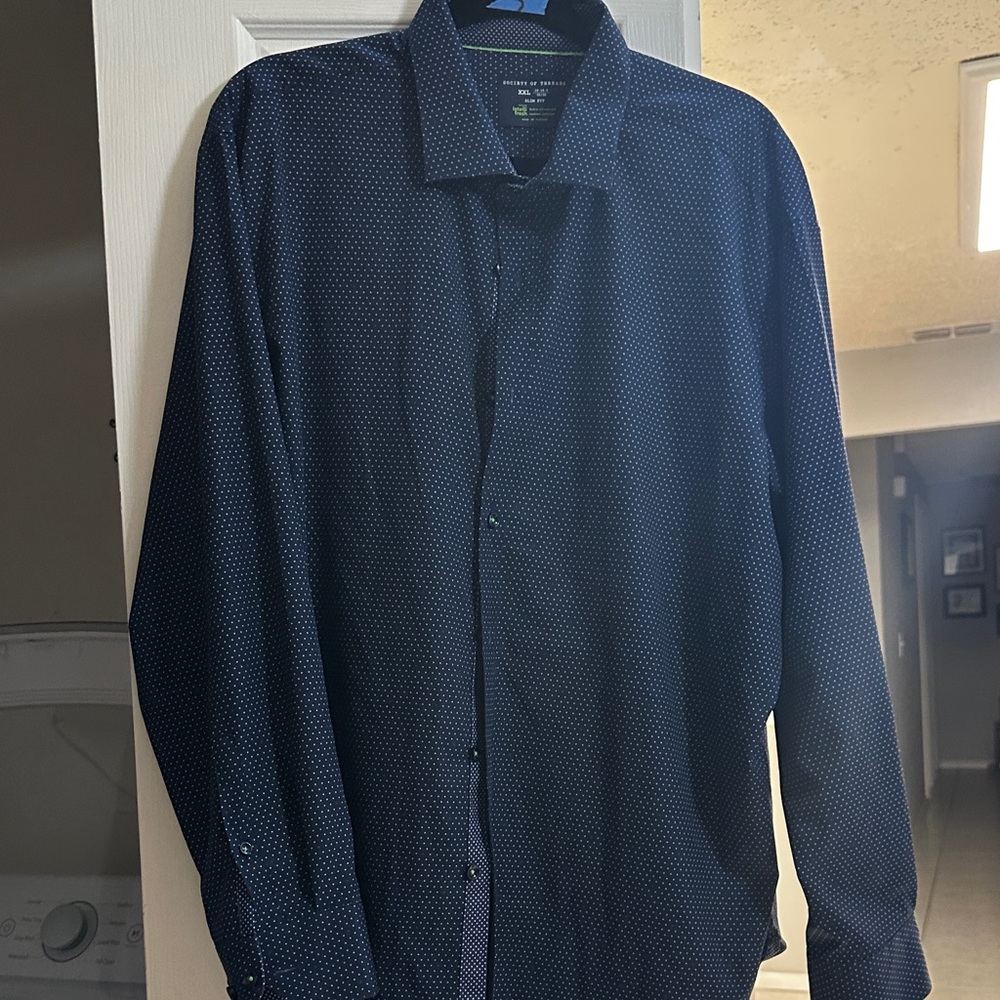 Men's Navy Blue Dress Shirt